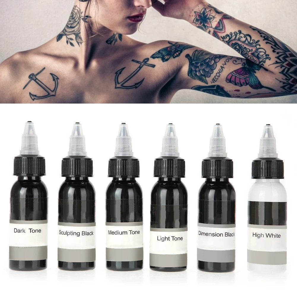 30ml/Bottle 6 Colors Tattoo Permanent Makeup Ink Pigment Practice Microblading Safe Professional Beauty Body Art Inks Supplies tattoo permanent makeup pigment eyebrow inks lips eye line tattoo color microblading pigment body art beauty tool supplies set