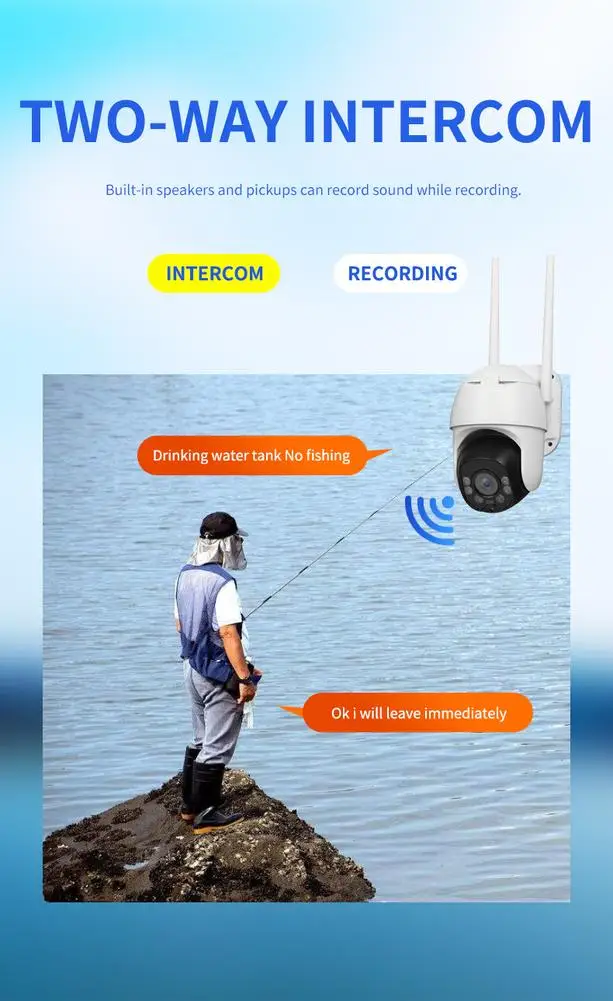 Outdoor 1080P HD Monitor Wifi Solar Battery Powered Camera Wireless Camera Waterproof Smart Home Surveillance Voice Intrusion