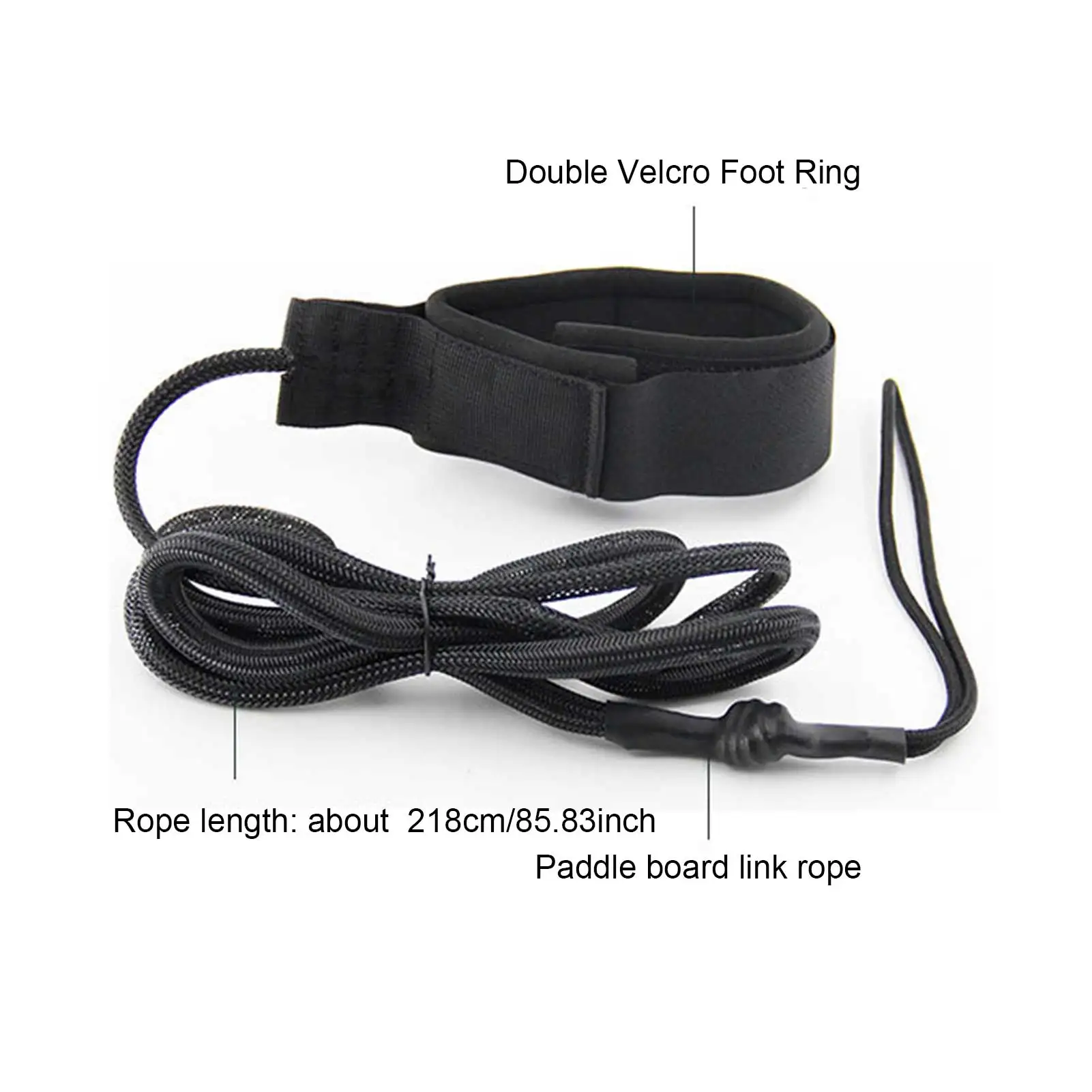 85.83inch Surfboard Foot Rope Adjustable Safety Ankle Cuff Surfing Board Rope Leg Foot Leash Sup For Stand Up Paddle Accessories