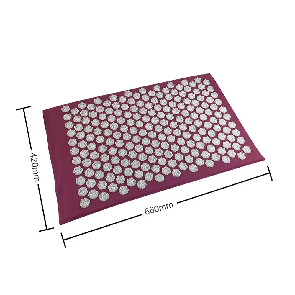 Массажные подушечки для иглоукалывания лотоса, облегчающие боль в спине и теле, акупрессура, подушка, коврик для йоги с подушкой - Цвет: Pink 10