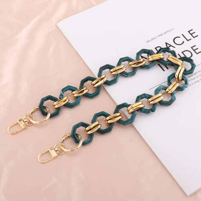 New Acrylic Bag Chain Bag Strap Removable Bag Accessories Colourful Women's Resin Chain chain of bags Purse Chain Fishbone chain L201-LS