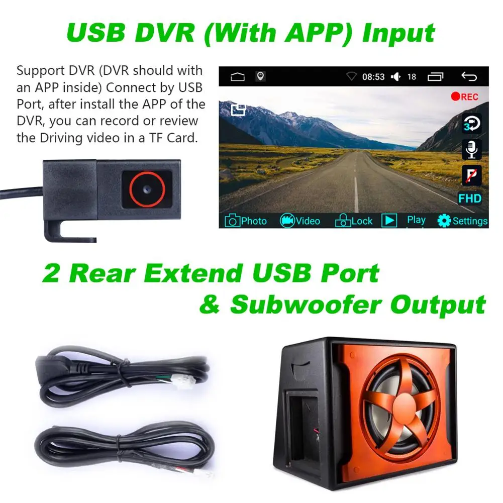  9 Inch Car Radio GPS Navigation Docking Station 2din Android Smartphone Bluetooth GPS Navigation Ca