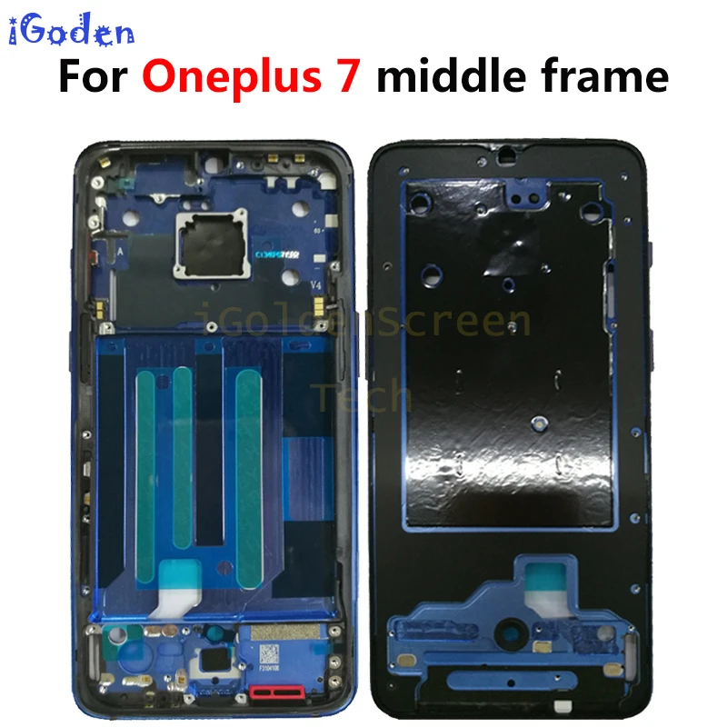 Крышка корпуса ЖК-панели Передняя средняя рама для oneplus 7 средняя рамка 1+ 7 oneplus 7 с кнопками громкости питания