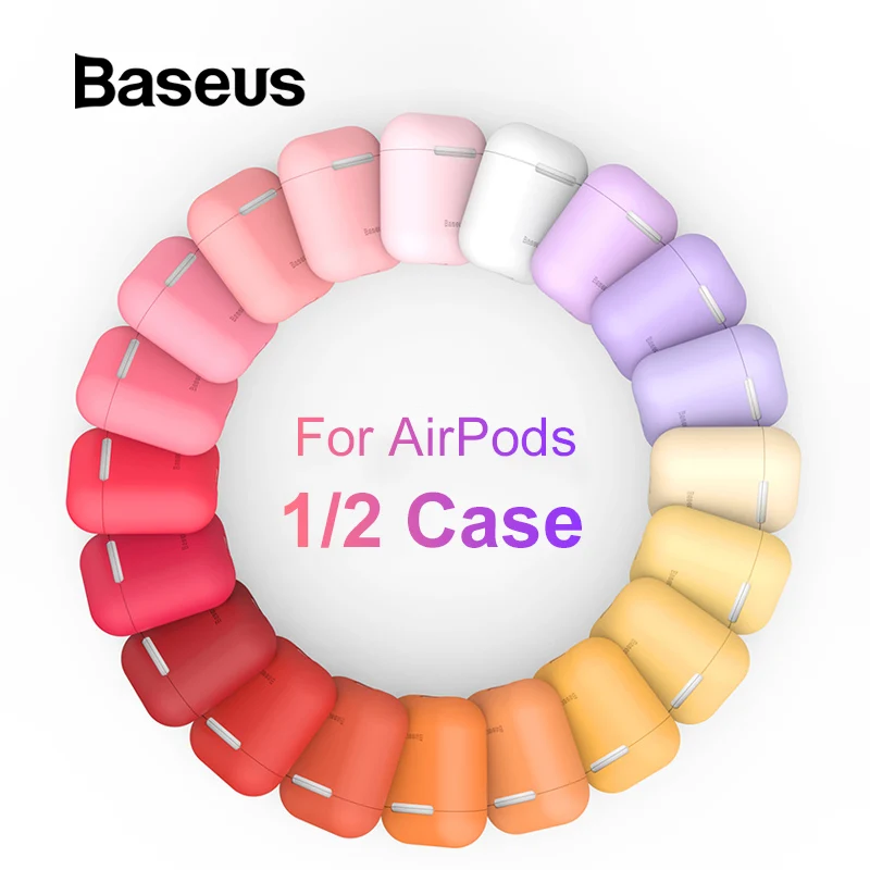 Baseus, Ультратонкий чехол, гарнитура для airpods, универсальный силиконовый защитный бокс для Air Pods, 1, 2, аксессуары чехол на airpods 2