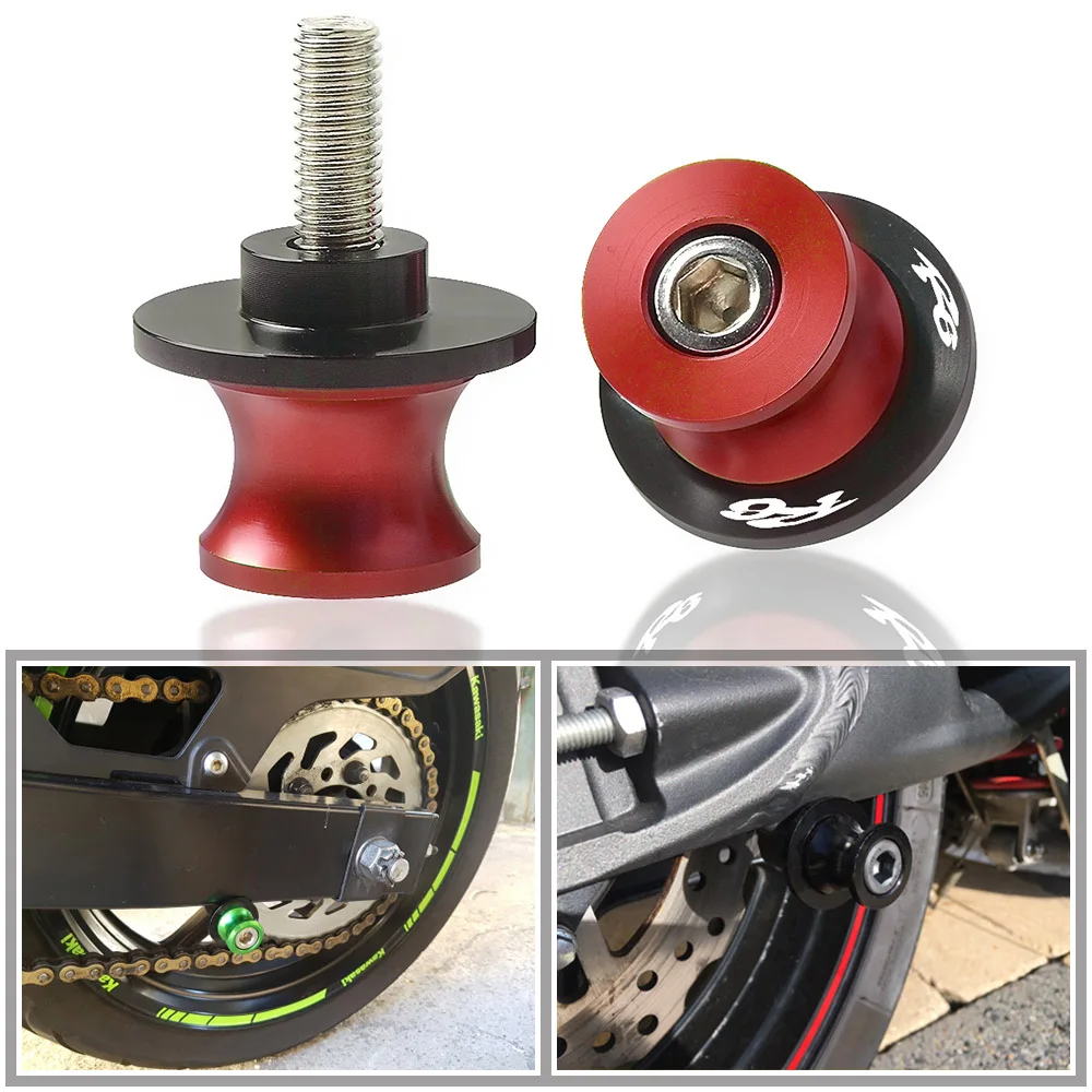 

Motorcycle accessories parts For Yamaha YZF R6 1999 2000 2001-2004 6MM CNC aluminum Swingarm Spool Sliders swing Spools Sliders