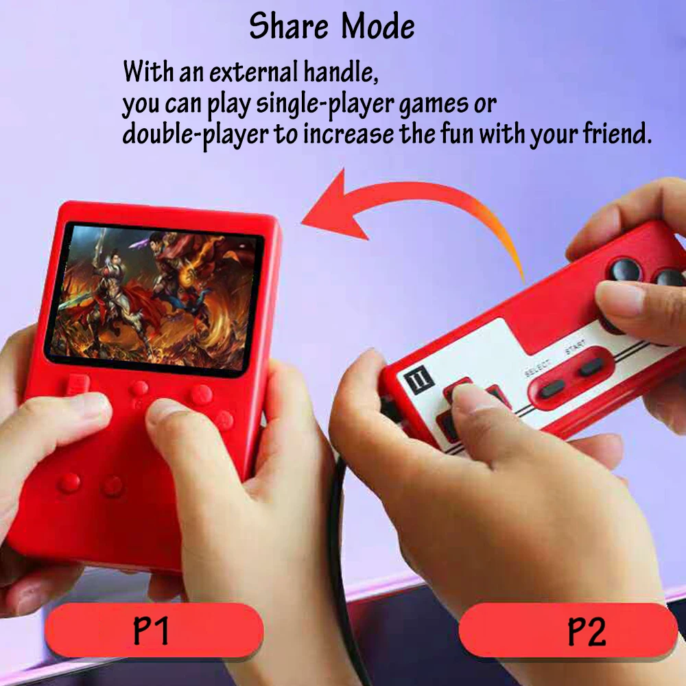Built-in 400 in 1 Classic Games  +Power Bank Retro Portable Mini Video Game Console 8 Bit Pocket Handheld Game Player Best Gift