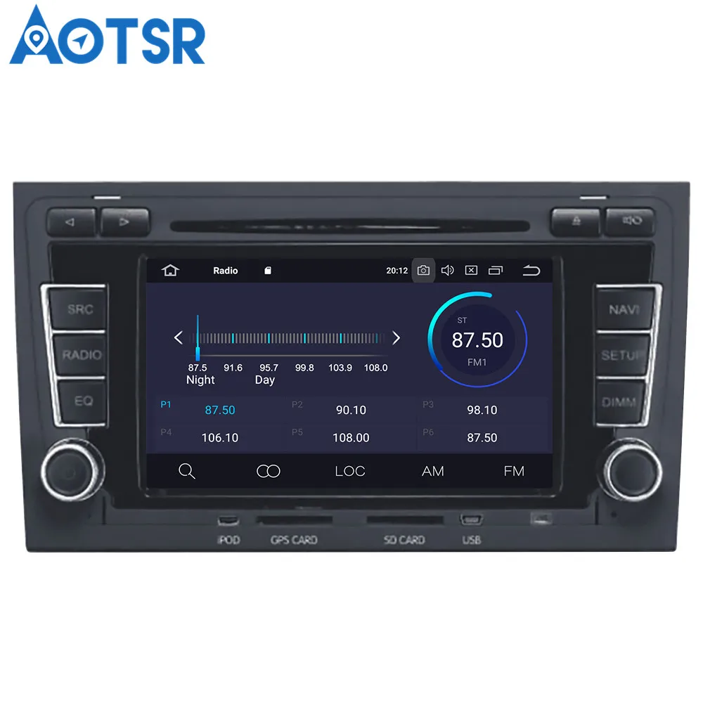 Flash Deal Aotsr Android 9.0 GPS navigation Car DVD Player For Audi A4 S4 RS4 2003-2012 car Head unit multimedia player radio tape recorder 13