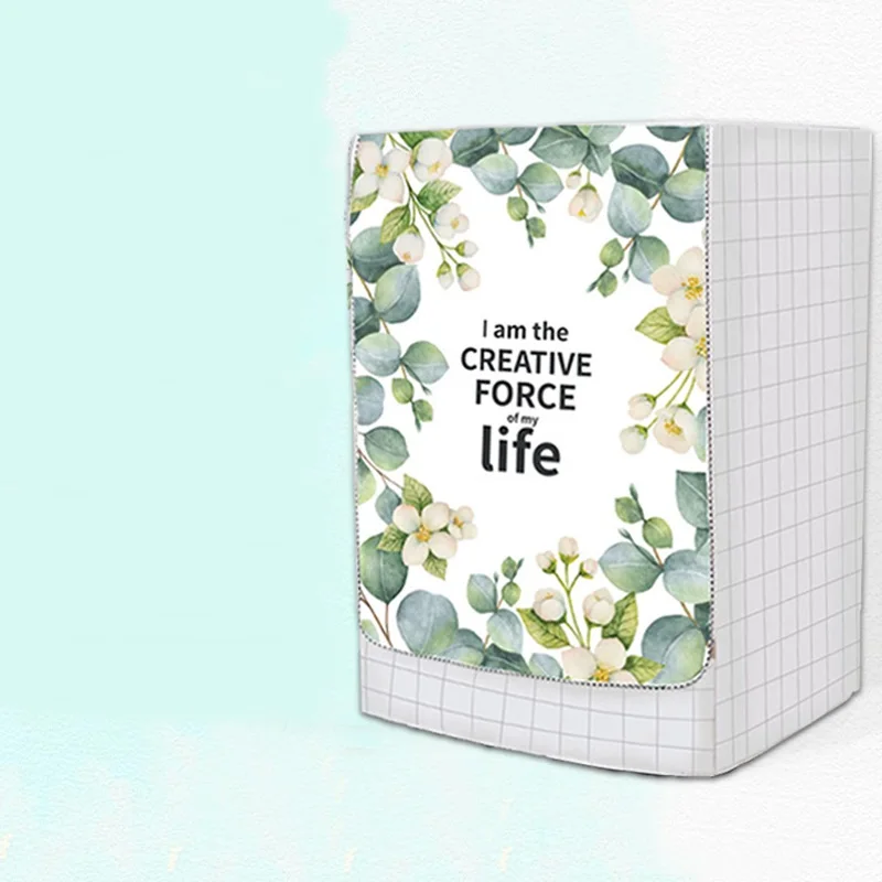 Washing machine cover Silver coated printed waterproof sunscreen for automatic Haier little swan Panasonic beauty - Цвет: as picture show