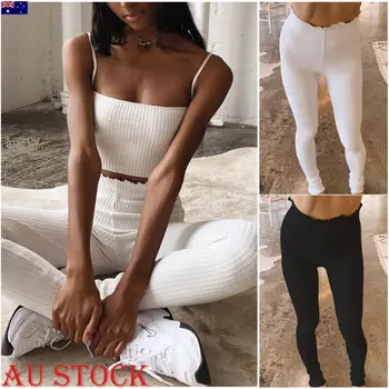 

Women Fashion Solid Color High Waist Casual Skinny Leggings Pants Stretch Slim Pencil Leggings