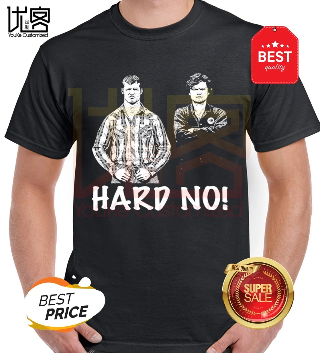 Футболка Letterkenny Hard No забавная Мужская и женская футболка из 100% хлопка с короткими