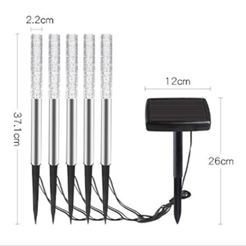 Outdoor LED Solar Light Garden Lawn Light Garden Waterproof One-Way Acrylic Garden Insert Ground Light Solar Charging led Lamp