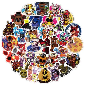 

50Pcs Five Nights At Freddy Decal Sticker For Car Laptop Bicycle Notebook Backpack Waterproof Stickers Toy Stickers gifts