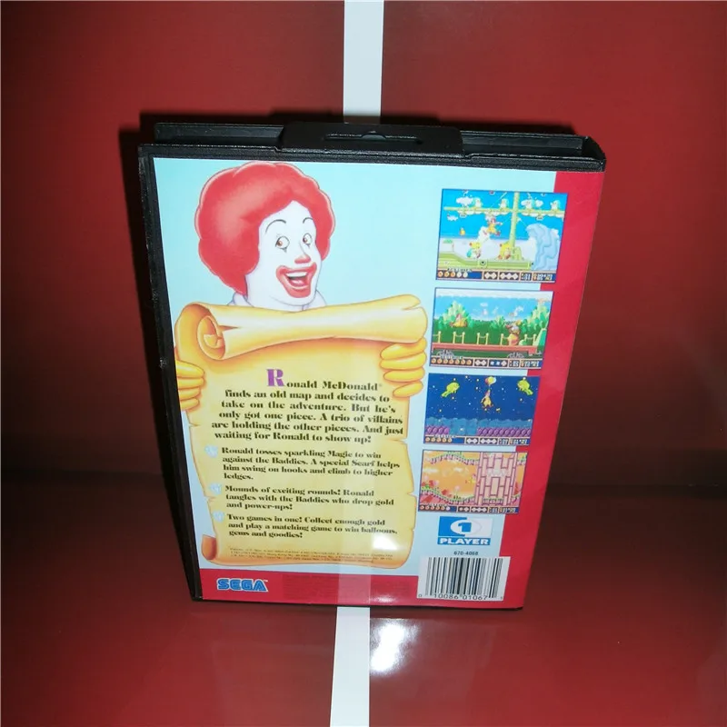 Mcdonald's Treasure Land Adventure чехол с коробкой и руководством для игровой консоли sega Megadrive Genesis 16 bit MD card