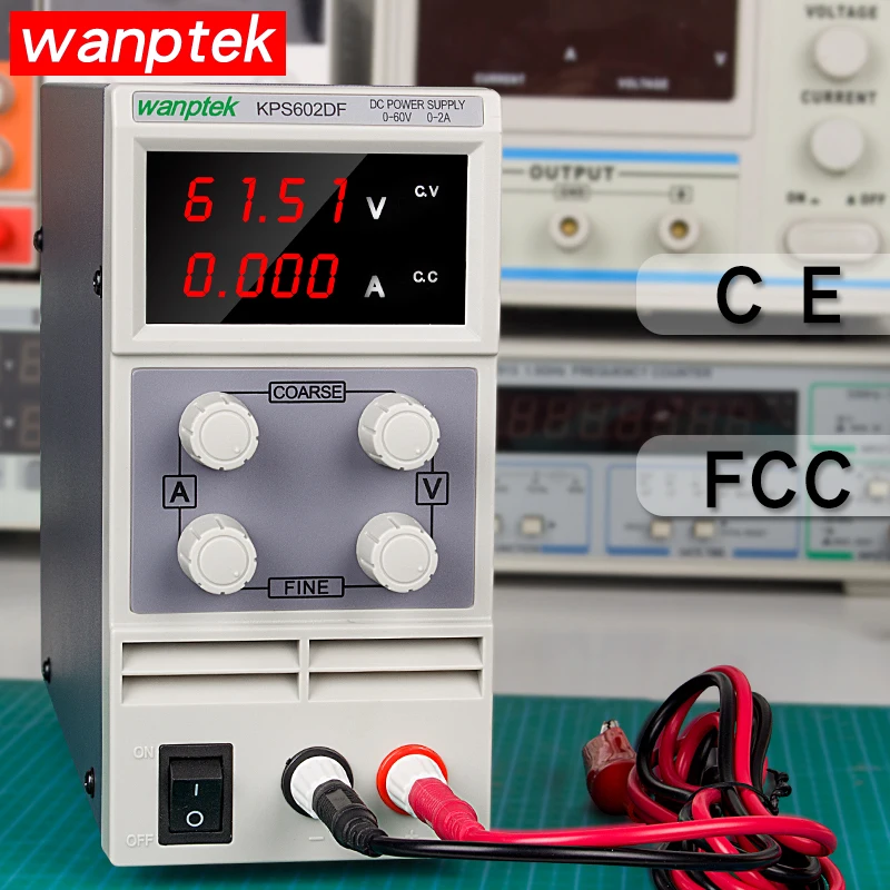 

4-Digits New 60V 2A LED Display Adjustable Switching Regulator Lab DC Power Supply Laptop For Repair Phone Rework 110v - 220v