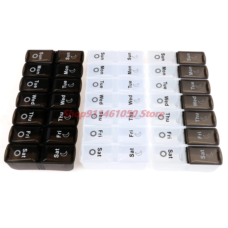 

7Days Weekly Pill Case 14 Grids Tablte Organizer Pill Box Pill Storage organizer