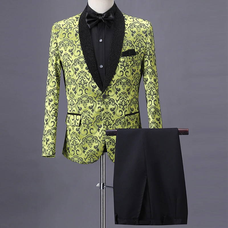 Performance clothing two-piece set suit blazer&pant 019 new men's suit stage singer hosted the dress Performance clothing two-piece set suit blazer&pant 019 new men's suit stage singer hosted the dress