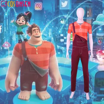 

Wreck-It Ralph Cosplay Costume Halloween Fancy suit Ralph Costume Full Set Custom Made COSPLAYONSEN