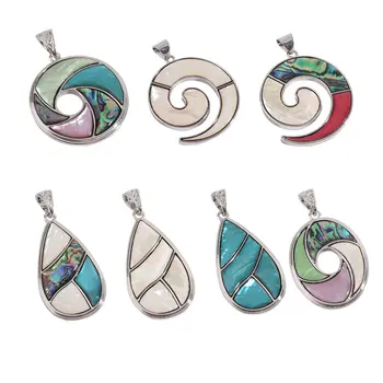 

New Vintage Abalone Shell Pendants Charms Natural Mother of Pearl Shell Pendants For Jewelry Making Findings Making DIY Wholesal