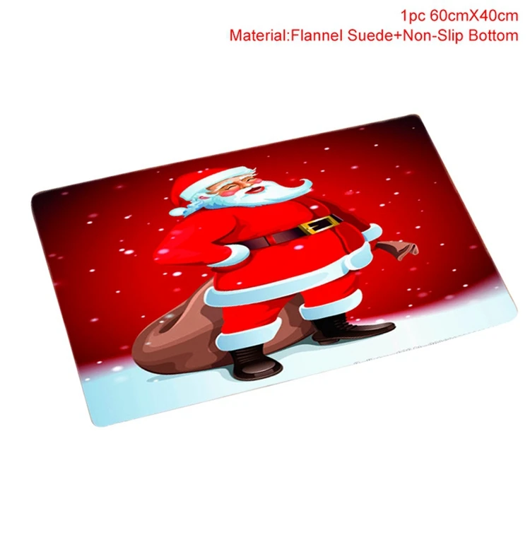 flannel mat 2 Natal рождественские украшения, коврик для двери, Рождественский Декор для дома, Noel Navidad подарки, рождественский подарок, год - Цвет: flannel mat 2