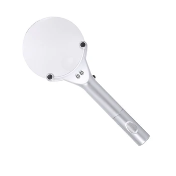 

90mm Large Magnifier Jewellers Eye Glass Lens Magnifying Loupe With LED