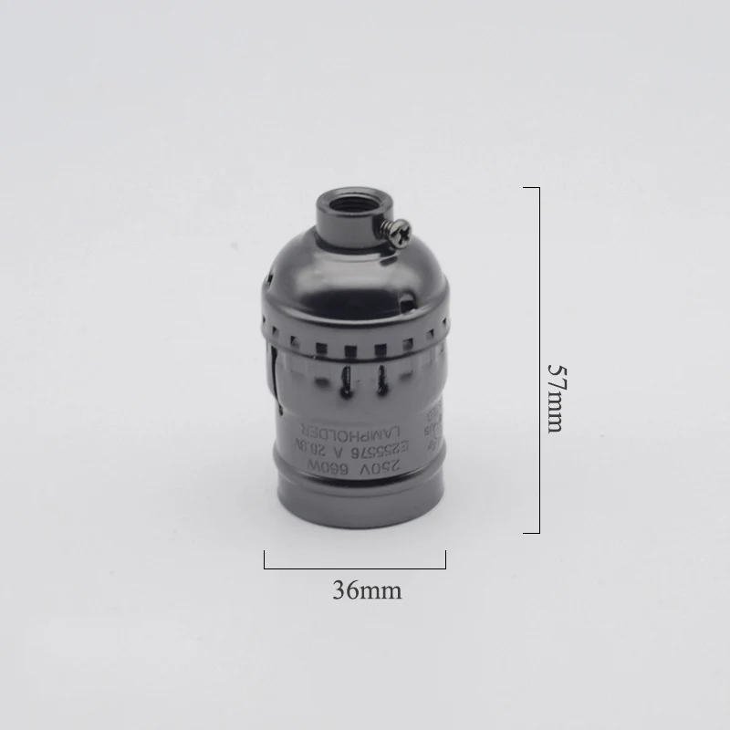 Винтажная лампа базовый фитинг E27 Розетка База DIY Светодиодная лампа светильник с держателем аксессуары для люстры лампочка розетка - Цвет: Black