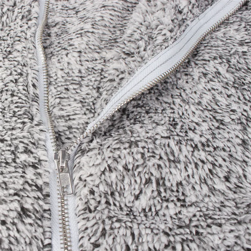 Женская толстовка Пушистый Плюшевый пуловер толстый теплый зимний чистый цвет пальто джемпер пальто куртка Верхняя одежда Прямая поставка L30