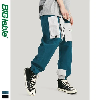

BIG LABLE 2019 Autumn New Arrival Streetwear Cargo Pants Men Hip Hop Jogger Pants Multi-Pockets Men Loose Style Pants 93328W