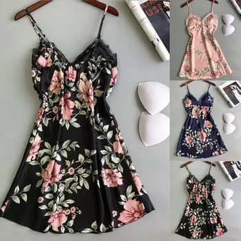 

Sexy Lingerie Sleepwear Lace Women's G-string Dress Lace Sling Floral Print Babydoll Nightwear Plus Size Backless Sleepshirts