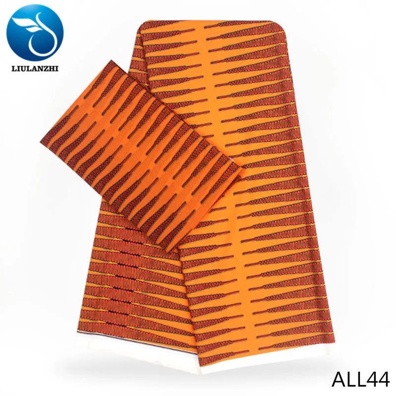 ALL44 LIULANZHI Модальные ткани, печать нигерийский шифон ткань с модальной ткани для платья Новое поступление 6 ярдов ALL37-ALL47 - Цвет: ALL44