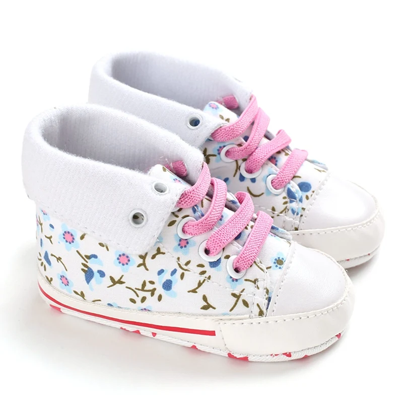 A Повседневная обувь для малышей; складывающиеся парусиновые кроссовки с высоким берцем и принтом со звездой для малышей; обувь для маленьких девочек и мальчиков - Цвет: A
