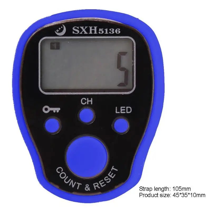 Dark Blue Мини светодиодный счетчик пальцев lcd электронный цифровой Tally пять каналов с функцией блокировки счетчика с функцией блокировки - Цвет: Dark Blue