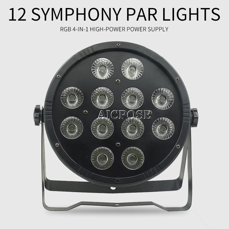 20 шт./лот 12x12 Вт RGBW 4 в 1 12*12 АБС пластик плоский светодиодный dmx512 дискотека