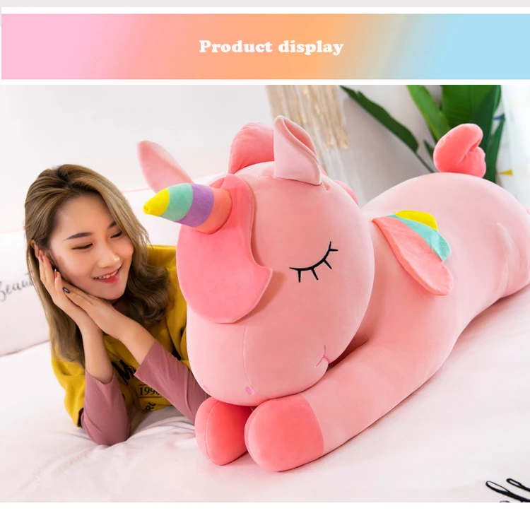 Large Comfortable Plush Lying Unicorn Doll Children‚Äôs Gift