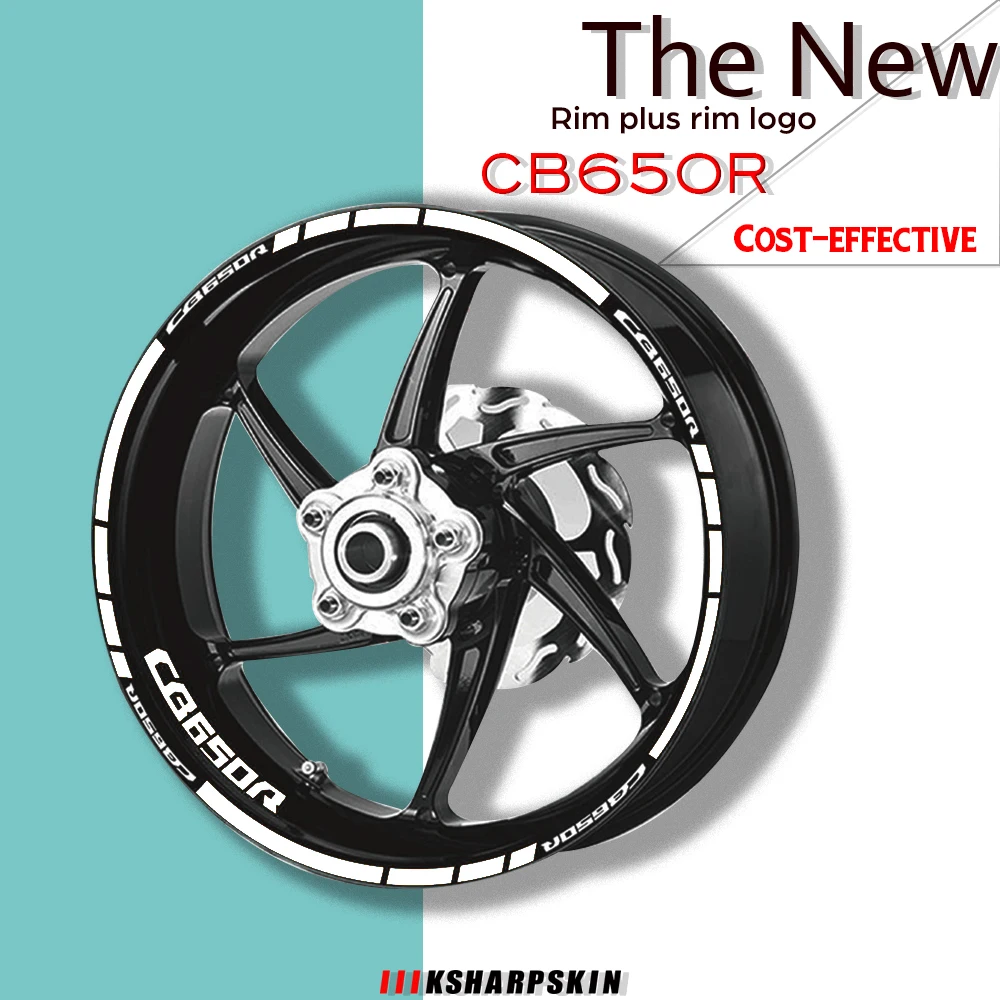 

Мотоциклетная наклейка, наклейка на колесо, внутренняя и внешняя обода, светоотражающий логотип, декоративная наклейка, Набор для Honda CB650R cb 650r