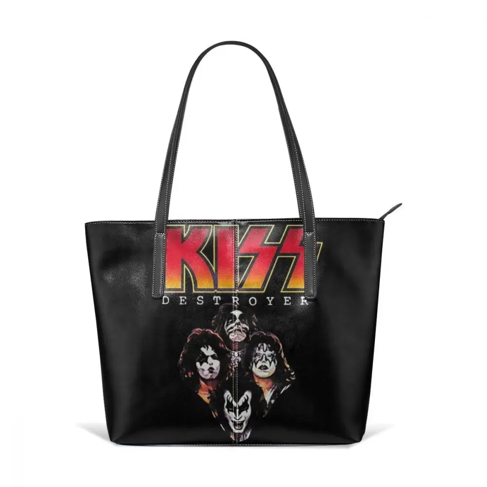 Kiss Сумочка Пол Стэнли от KISS Band Starchild Макияж Топ-ручка сумки негабаритная Высококачественная кожаная сумка-тоут женские сумки - Цвет: Destroyer 3