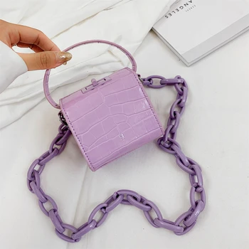 

Small Stone Pattern Handbag For Women 2020 New Quality PU Leather Chain Shoulder Messenger Bags Lady Travel Handbags And Purses
