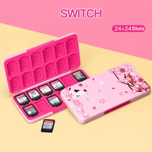 

New Nintend Switch Accessory 24 in 1 Magnetic Game Cards Micro SD Case Holder for Nintendo Switch OLED Cartridge Storage Box