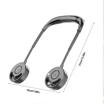 

Handsfree Neckband Hanging USB Leafless Rechargeable Hanging Neck Double Fan