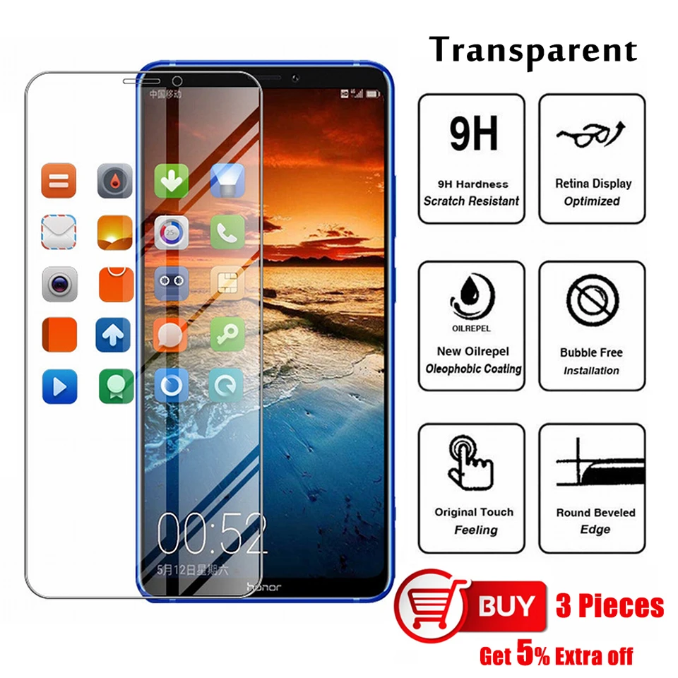

Crystal 0.26mm Tempered Glass for HUAWEI P20 Lite P30 Lite Glass Anti-Explosion Screen Protector for honor 9X 20 P20 Lite Glass