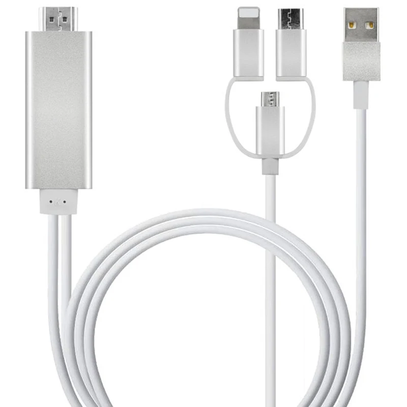 MHL кабель для iPhone HDMI Samsung Galaxy к проектору/ТВ 2 м 1080P HDTV адаптер iphone 7 plus|Кабели HDMI| |