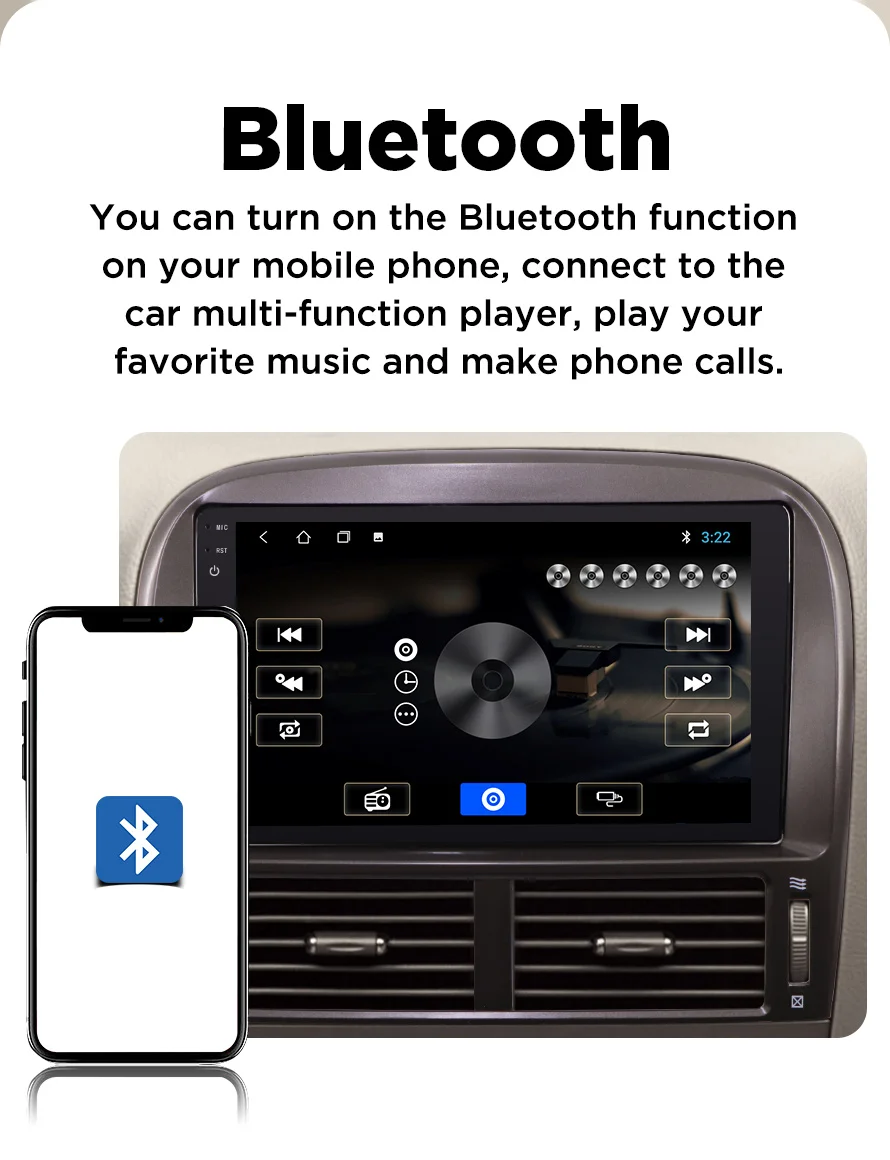 Cheap Android 8.1 Car Multimedia Player For Lexus LS430 9 inch RAM 2G ROM 32G GSP Multimedia Stereo Auto Radio Unit Player 1999-2006 5