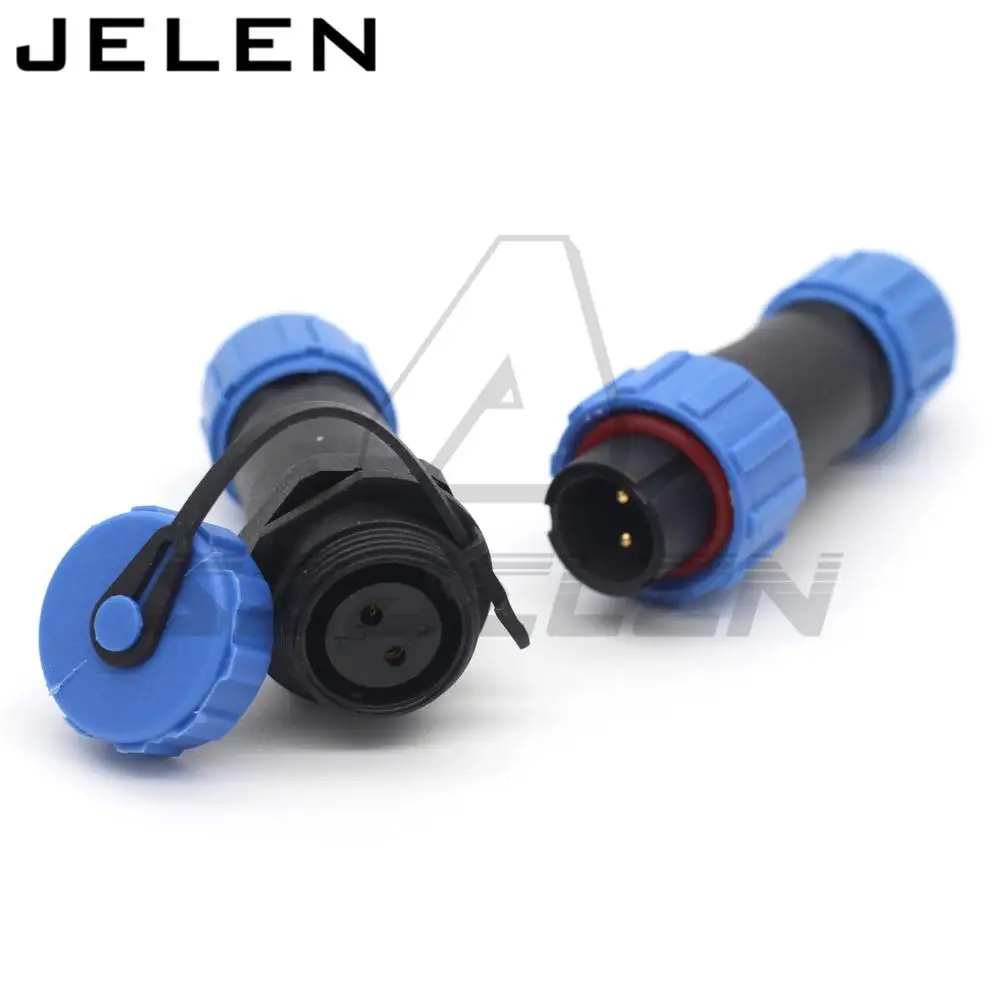 

sp13 2Pin Waterproof & Dustproof Aviation Connector,IP68, Cable Connector+Rear mount,2 pin plug and socket,wire connector