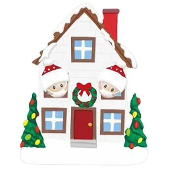 

Personalized Christmas Ornament Resin Family Members DIY Handwritten Name Mask Snowman Christmas Tree Pendant