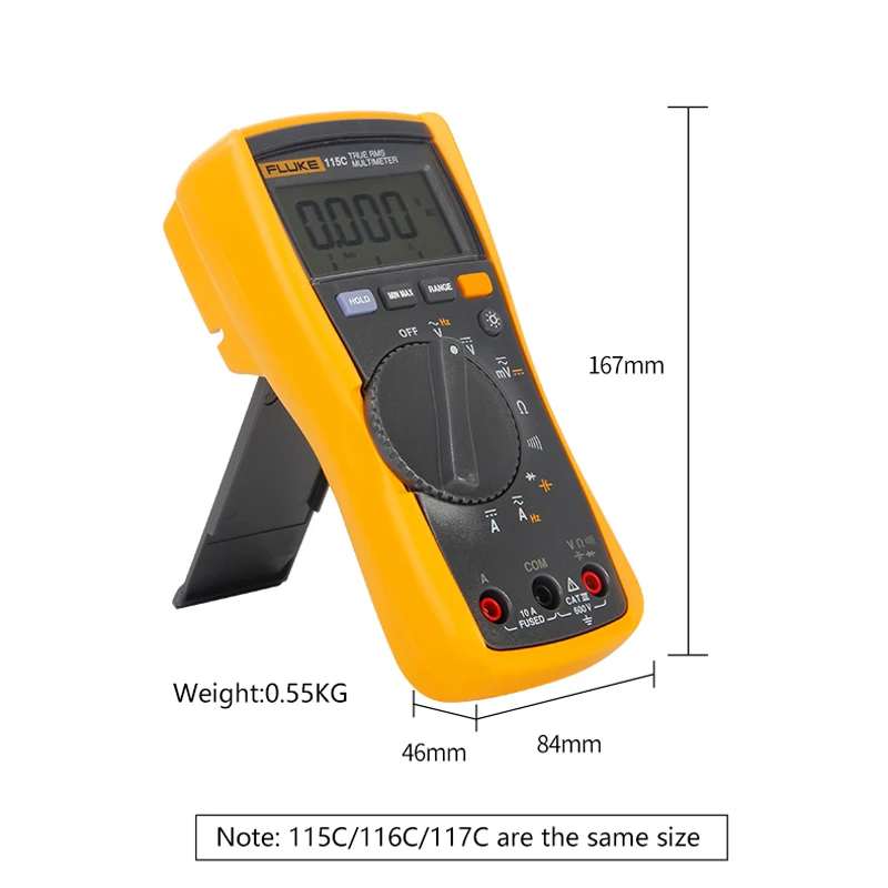 Fluke 115C \ 116C 117 мультиметр тестер цифровой многофункциональный портативный для AC/DC