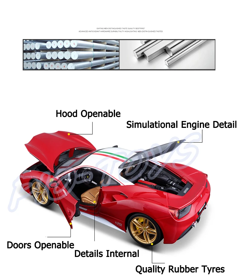 Рождественский подарок, коллекция 70-летия 1/18, модель металлического автомобиля, спортивное транспортное средство, игрушка, имитация литья под давлением, украшение стола