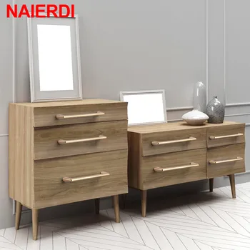 NAIERDI European Pearl Gray Gold Cabinet Handle Zinc Alloy Straight Handle Drawer knob Kitchen Cupboard Pulls Furniture Hardware