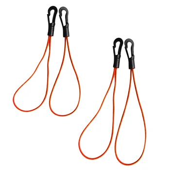 

4pcs Bungee Rope Elastic Shock Cord Tie Down Loops 100mm/240mm with 5cm Plastic Hooks