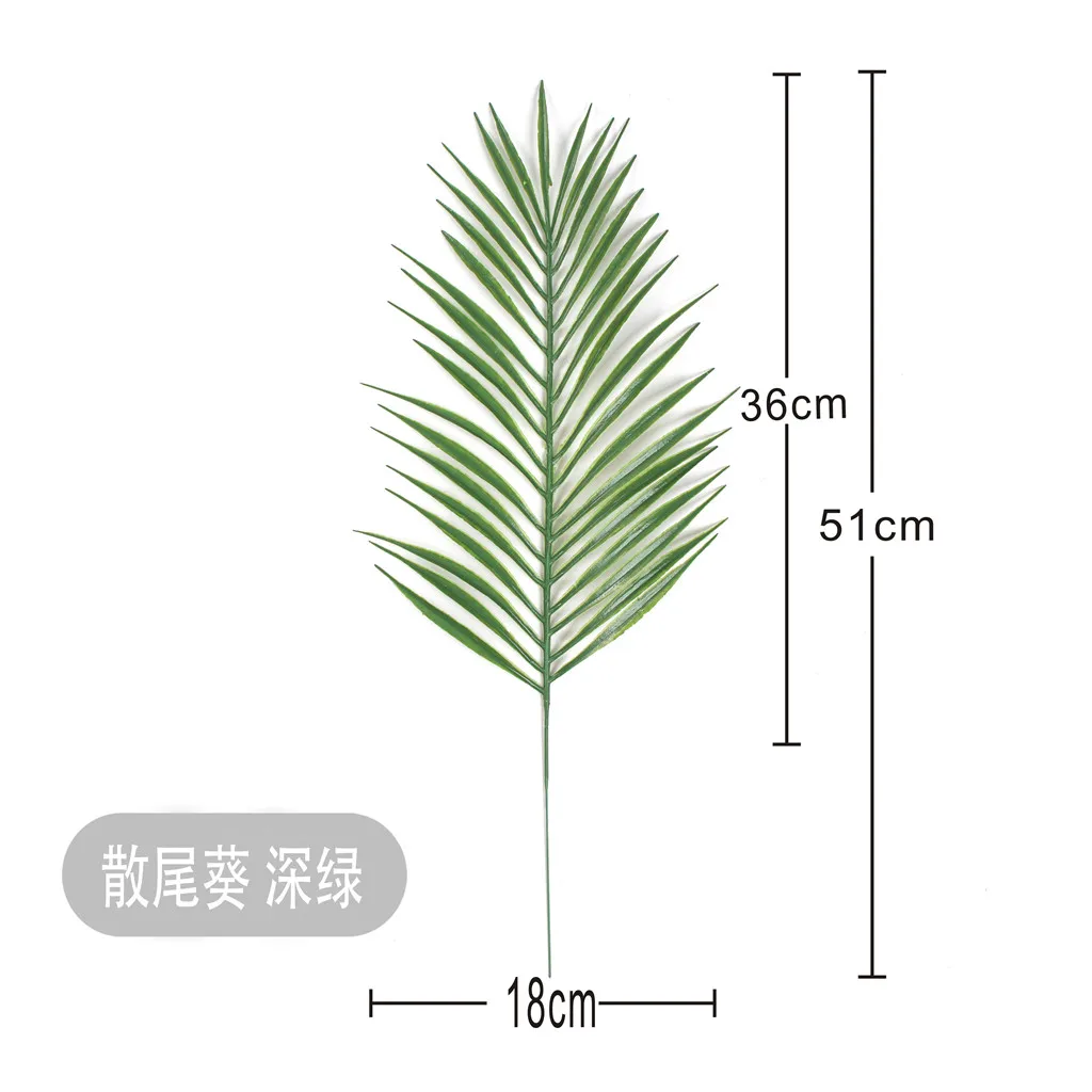 loose tail Искусственные растения Monstera пластиковые тропические листья пальмы ветка дома сад фотографии Цветочный декоративный листья - Цвет: loose tail