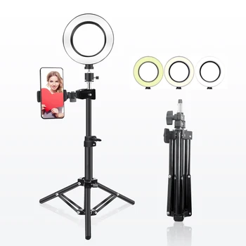 

Led Light Ring For Selfie Tripod Phone Video Photography Lighting 3 Modes With Phone Clip Studio Light For Photo