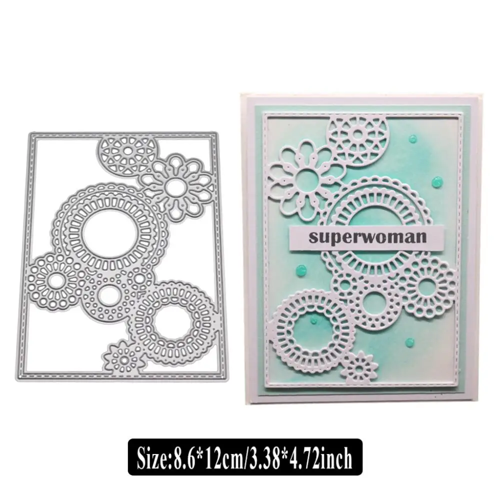 

Background Cutting Dies for Card Making, URYKE Die Cuts Stencil Metal Pattern Template for DIY Embossing Scrapbooking New